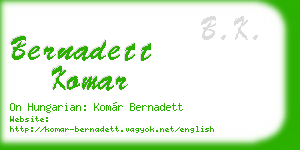 bernadett komar business card